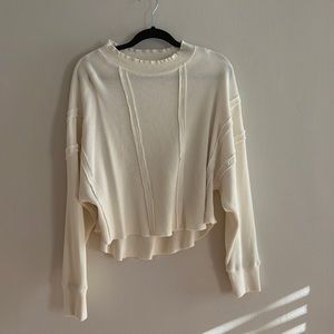 Free People Mock Neck Thermal in Ivory size Medium